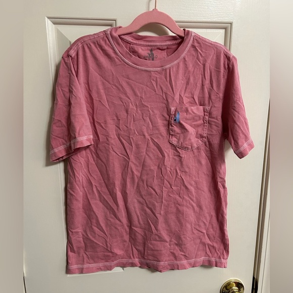 Johnnie-O Boys Tidal Wave Short Sleeve Graphic Pocket Tee Malibu Red 10 - Picture 1 of 5